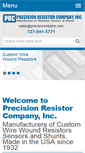 Mobile Screenshot of precisionresistor.com